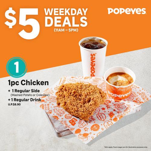 Popeyes 5 Weekday Deals Promotion