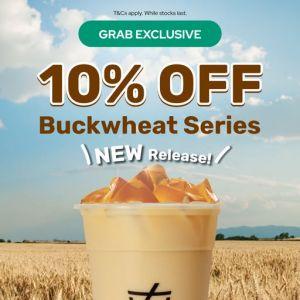 KOI GrabFood Promotion: 10% OFF Buckwheat Series Drinks (Limited Time)