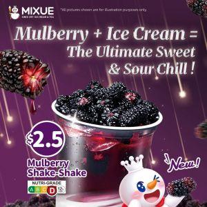 MIXUE Mulberry Shake-Shake Singapore – New $2.5 Drink with Ice Cream