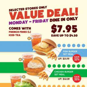 MOS Burger Weekday $7.95 Value Deals at White Sands & East Point