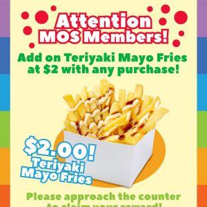 MOS Burger $2 Teriyaki Mayo Fries Promotion | 12-14 Sep 2025, Singapore