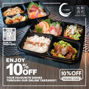 Itacho Sushi September Promotion Singapore: 10%–20% Off Takeaway & Delivery (1–30 Sep 2025)