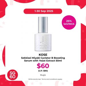 BHG SG60 $60 Deals (1-30 September 2025)