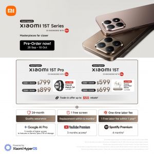 Xiaomi 15T Series Pre-order Promotion (25 Sept - 10 Oct 2025)