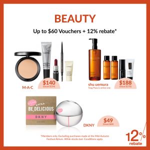 TANGS Beauty Sale - Up To $60 Beauty Vouchers + 12% Rebate (26-27 September 2025)