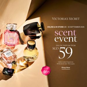 Victoria’s Secret Scent Event Sale: Eau de Parfum from SGD 59 (26–30 Sept 2025)