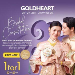 Goldheart Bridal Deals - 1-for-1 Wedding Bands (24-27 Oct 2025)