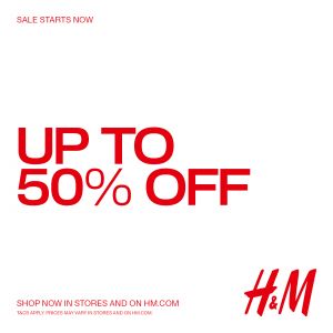 H&M Mid Season Sale: Up to 50% Off In-Store & Online (6–13 Oct 2025)