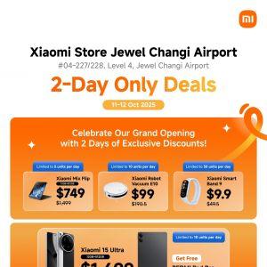 Xiaomi Jewel Changi Airport Grand Opening Promotion (11-12 October 2025)