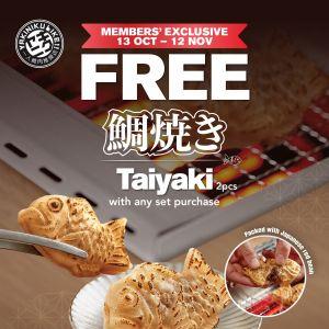 Yakiniku Like Free Taiyaki Promotion: Members Offer with Set Purchase (13 Oct – 12 Nov 2025)
