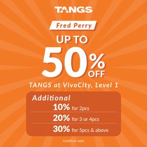 TANGS Fred Perry Sale: Up to 50% Off Fashion Deals (Till 5 Nov 2025)