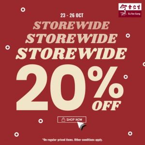 Eu Yan Sang Payday Sale: Storewide 20% Off (23–26 Oct 2025)