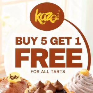 Kazo Buy 5 Get 1 Free Promotion: Tarts Deal (Oct 2025)