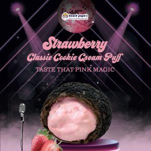 Beard Papa's Strawberry Classic Cookie Cream Puff