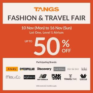 TANGS Fashion & Travel Fair Sale: Up to 50% Off (10–16 Nov 2025)