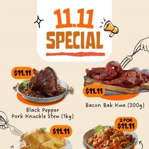 Fragrance Bak Kwa 11.11 Promotion 2025: $11.11 Food Specials