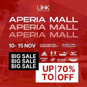 LiNK Atrium Sale Aperia Mall: Up to 70% Off Footwear & Apparel (10–15 Nov 2025)