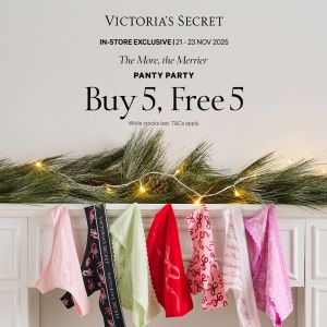 Victoria’s Secret Panty Party Promotion: Buy 5 Free 5 (21–23 Nov 2025)