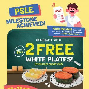 Sushi Express PSLE Promotion: 2 Free White Plates Deal (25–28 Nov 2025)