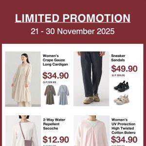 MUJI November Limited Promotion (21-30 November 2025)