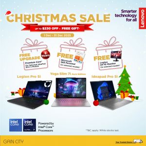 Gain City Lenovo Christmas Sale: Up to $230 OFF & Free Gifts (Dec 2025)