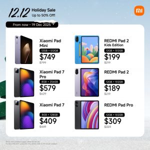 Xiaomi 12.12 Sale Up To 50% OFF (until 19 Dec 2025)
