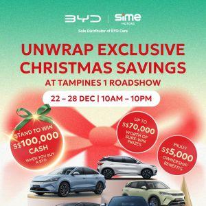 BYD Christmas Roadshow: Win S$100,000 Cash and Exclusive Savings (22-28 December 2025)