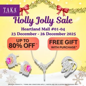 TAKA Jewellery Heartland Mall Holly Jolly Sale (23-26 Dec 2025)