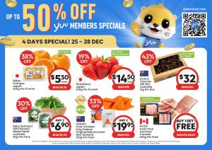 Cold Storage Yuu Members Special: Up to 50% OFF & 1-For-1 Deals (25 - 28 Dec 2025)
