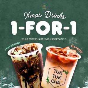 Tuk Tuk Cha Paya Lebar Quarter: 1-For-1 Xmas Drinks (Peppermint & Tiramisu)