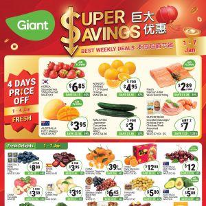 Giant Super Savings Weekly Promotion: Korea Strawberries $6.85 & Fresh Salmon Deal (1-7 Jan 2026)
