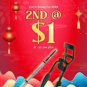 Sasa Buy 2nd for $1 on All Eye Makeup and Accessories Promotion (1-5 Jan 2026)