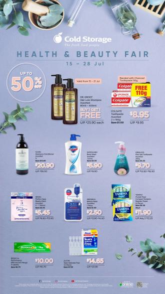 Cold Storage Health & Beauty Fair Promotion (15 July 2021 - 28 July 2021)
