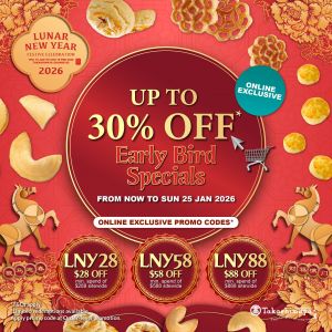 Takashimaya Online CNY Early Bird Promotion Up To 30% OFF (until 25 Jan 2026)