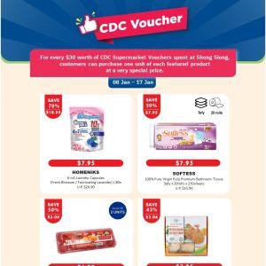 Sheng Siong CDC Voucher Promotion: Spend $30, Save 70% on Essentials (8-17 Jan 2026)
