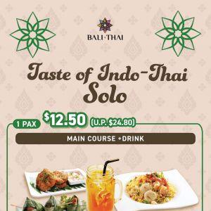 1) SEO-Max Title Bali Thai Taste of Indo-Thai Sets: Solo $12.50 & Buddy $38.80 (Weekday Special)