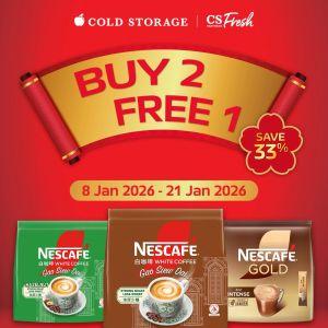 Cold Storage CNY Promo: Nescafe Buy 2 Get 1 Free (8-21 Jan 2026)