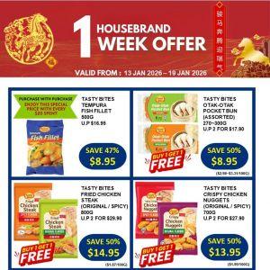 Sheng Siong Housebrand Special: Buy 1 Free 1 Tasty Bites & PWP Deals (13-19 Jan 2026)
