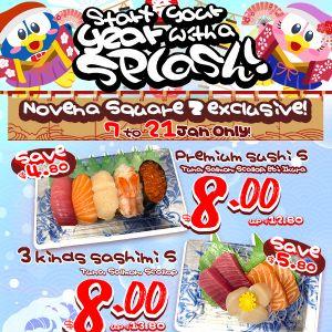 Don Don Donki Novena Square 2 Exclusive: $8 Sushi & Sashimi Sets (7-21 Jan 2026)