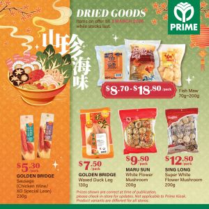Prime Supermarket CNY Dried Goods Special: Fish Maw & Mushrooms (Until 3 Mar 2026)