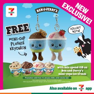 7-Eleven Ben & Jerry’s FREE Plushie Keychain Promotion (15 Jan 2026 onwards)