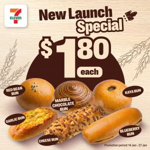 7-Eleven New Launch Special: $1.80 Buns Promotion (14–27 Jan 2026)
