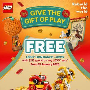 The Brick Shop CNY Promotion: Free LEGO Lion Dance Set 40915 (From 19 Jan 2026)