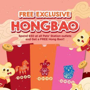 Pets' Station CNY Promotion: Free Exclusive Hong Bao with Spend