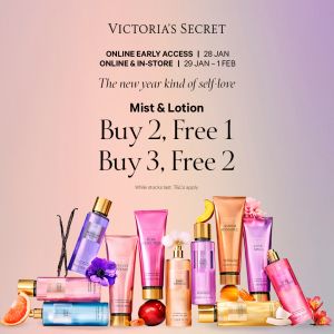 Victoria's Secret: Mist & Lotion Buy 3 Free 2 Promotion (28 Jan - 1 Feb 2026)