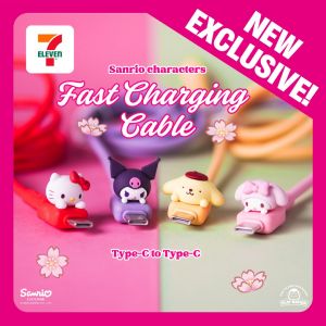 7-Eleven New Exclusive: Sanrio Characters Fast Charging Cable (Type-C to Type-C)
