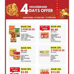 Sheng Siong Housebrand 4-Days Promotion: Tasty Bites and Softess Promotion (20 - 23 February 2026)