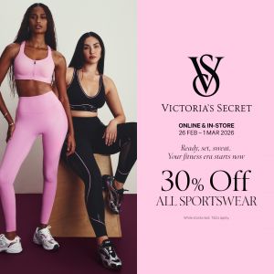 Victoria's Secret Sportswear Sale: 30% Off All Activewear (26 Feb - 1 Mar 2026)
