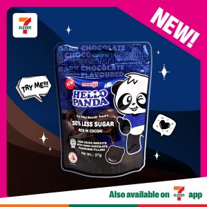 7-Eleven + Meiji Hello Panda: NEW 30% Less Sugar Dark Cocoa Biscuit Promotion (April 2026)