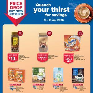 NTUC FairPrice Promotion: Beverages Price Drop - Up to 36% OFF (9-15 Apr 2026)
